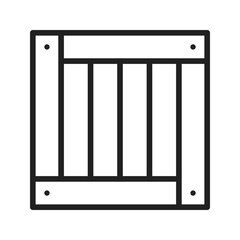 Wooden Box icon vector image. Suitable for mobile apps, web apps and print media.