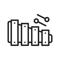 Xylophone icon vector image. Suitable for mobile apps, web apps and print media.