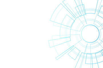 Obraz premium Sci fi futuristic user interface, HUD, Technology abstract background , Vector illustration. 