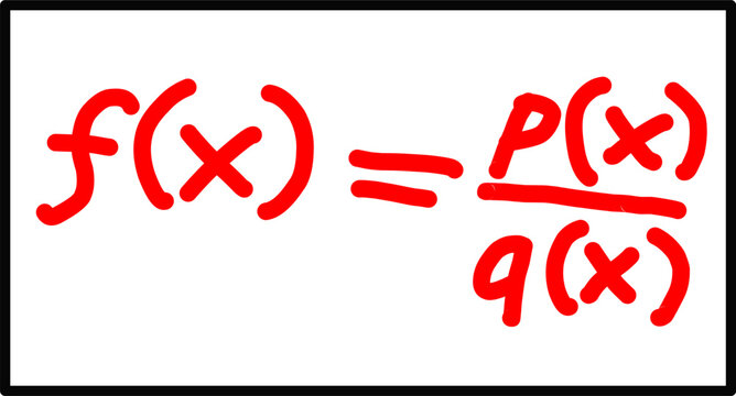mathematical formula general form of rational function. basic calculus