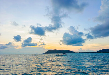 Summer travel, the sea in Asia, the holiday season, which gives a natural relaxing feeling. Beautiful natural environment and rest. Travel Thailand, the island in the middle of the sea. Samui Thailand