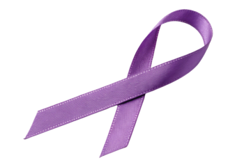 Pink ribbon symbol for breast cancer awareness and support on transparent background