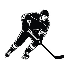 Fototapeta premium Hokey players vector on a white background