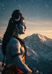 Obraz premium Maha Shivratri, Lord Shiva 