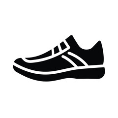 Running Shoes with Arch Support Silhouette Icon Vector