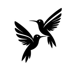 Fototapeta premium Hummingbird silhouette