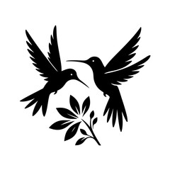 Obraz premium Hummingbird silhouette