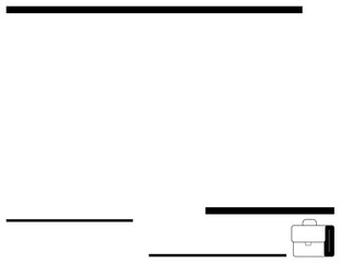 Obraz premium Elegant design with horizontal lines framing a small briefcase in the corner. Ideal for business, minimalist concepts, organization, corporate branding, professionalism, structure, flat simple