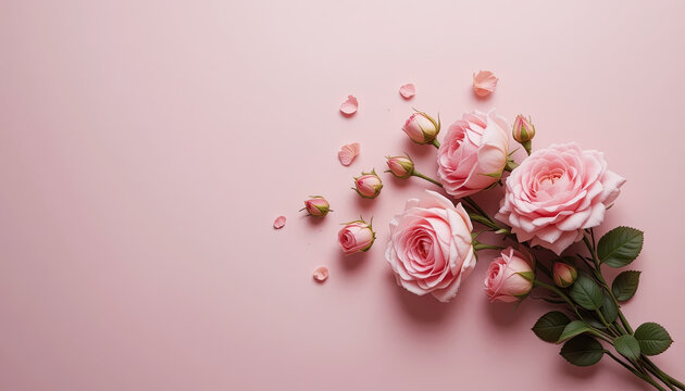 Pink Roses Wallpaper Elegant Floral Design for Your Digital Background Image
