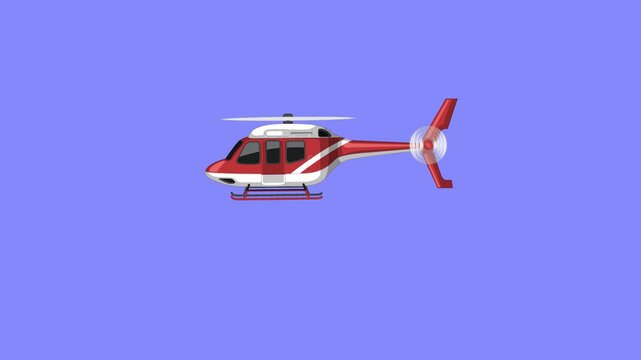 Flying Helicopter green screen video for helicopter flying animation video, helicopter fly in sky mp4 video for using in blue screen. Helicopter animation video with moving blade and flying in sky
