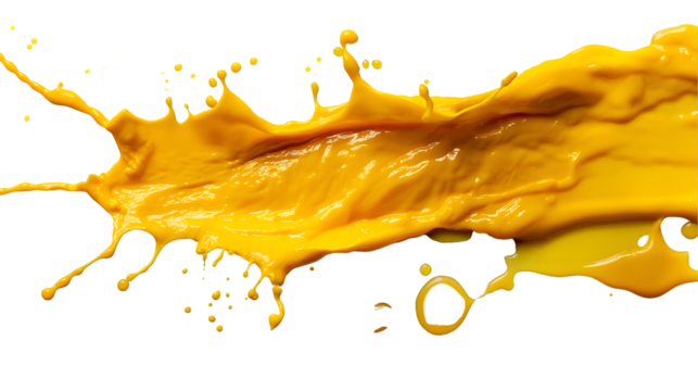 Dynamic Yellow Splash Vibrant Fluid Motion Texture for Graphic Art Backgrounds.