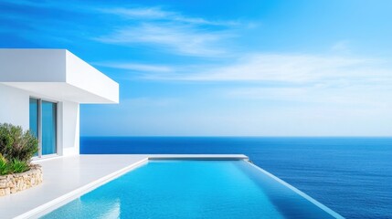 Fototapeta premium Ocean-view villa with pool