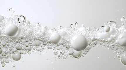 Bubbles rising in clear water studio setting high-definition image serene atmosphere close-up view