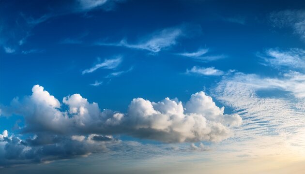 beautiful blue sky with cloudy in mornig light