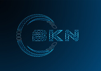BKN low poly letter logo vector design. BKN lower poly logo design.
