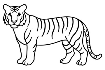 Majestic Tiger Outline