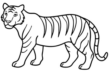 Majestic Tiger Outline