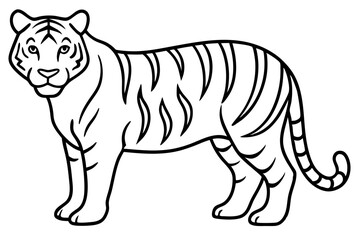 Majestic Tiger Outline