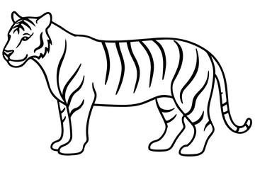 Majestic Tiger Outline