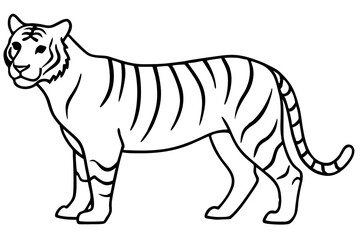 Majestic Tiger Outline