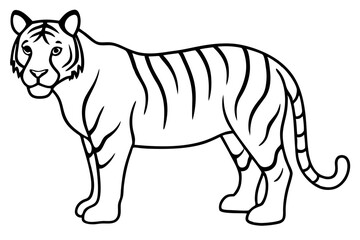 Majestic Tiger Outline