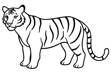 Majestic Tiger Outline
