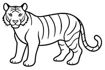 Majestic Tiger Outline