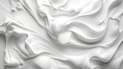 Fototapeta premium Fluid abstract art creation studio digital artwork pure white background close-up motion concept