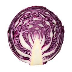 Obraz premium Red cabbage isolated on transparent background