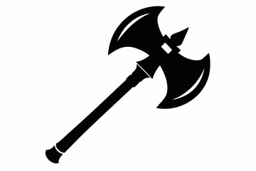 Hand Axe Silhouette Vector Illustration