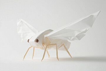 Detailed Origami Model of a Fly with Artistic Paper Craft