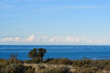 Marine Landscape with clouds, Patagonia, Argentina.