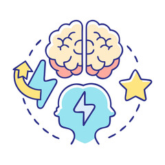 Creative Brainstorming Process Showing Ideas and Thinking Power