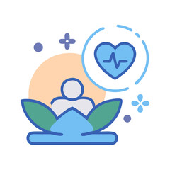 Wellness, Meditation and Healthcare illustration in vector style