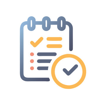 Checklist icon with completed tasks and checkmarks
