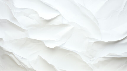 Obraz premium Textured white crumpled paper background for creative design projects.