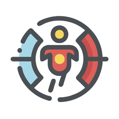 Target Market Segmentation Icon, Customer Targeting, Marketing Concept