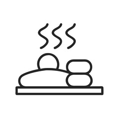 Onsen Hot Spring Japanese Spa Outline Vector Icon