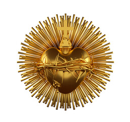 The devotion to the Sacred Heart of Jesus - 3D illustration