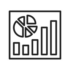 Chart icon vector image. Suitable for mobile apps, web apps and print media.