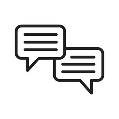 Fototapeta premium Chat Bubble icon vector image. Suitable for mobile apps, web apps and print media.