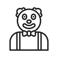 Clown icon vector image. Suitable for mobile apps, web apps and print media.