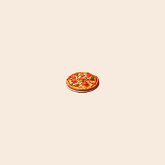 Pizza icon flat vector design. 