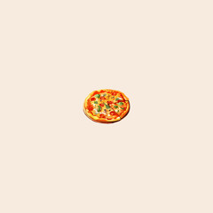 Pizza icon flat vector design. 