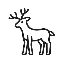 Deer icon vector image. Suitable for mobile apps, web apps and print media.