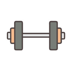 Cartoon dumbbell for fitness and health illustration style