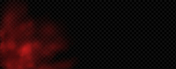 Spicy burst powder. Splashes of red pepper explosion. Overlay effect of chili or paprika spice splatters.