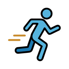 Runner Icon: Fast Motion Concept Illustration Vector