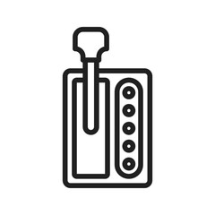 Gear Shift icon vector image. Suitable for mobile apps, web apps and print media.