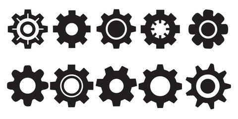 Gear Installation Icon Set. Gear Wheel Icon. Gear Wheel Icons. Gear Installation Icon Collection. Installation Icons Megapack.